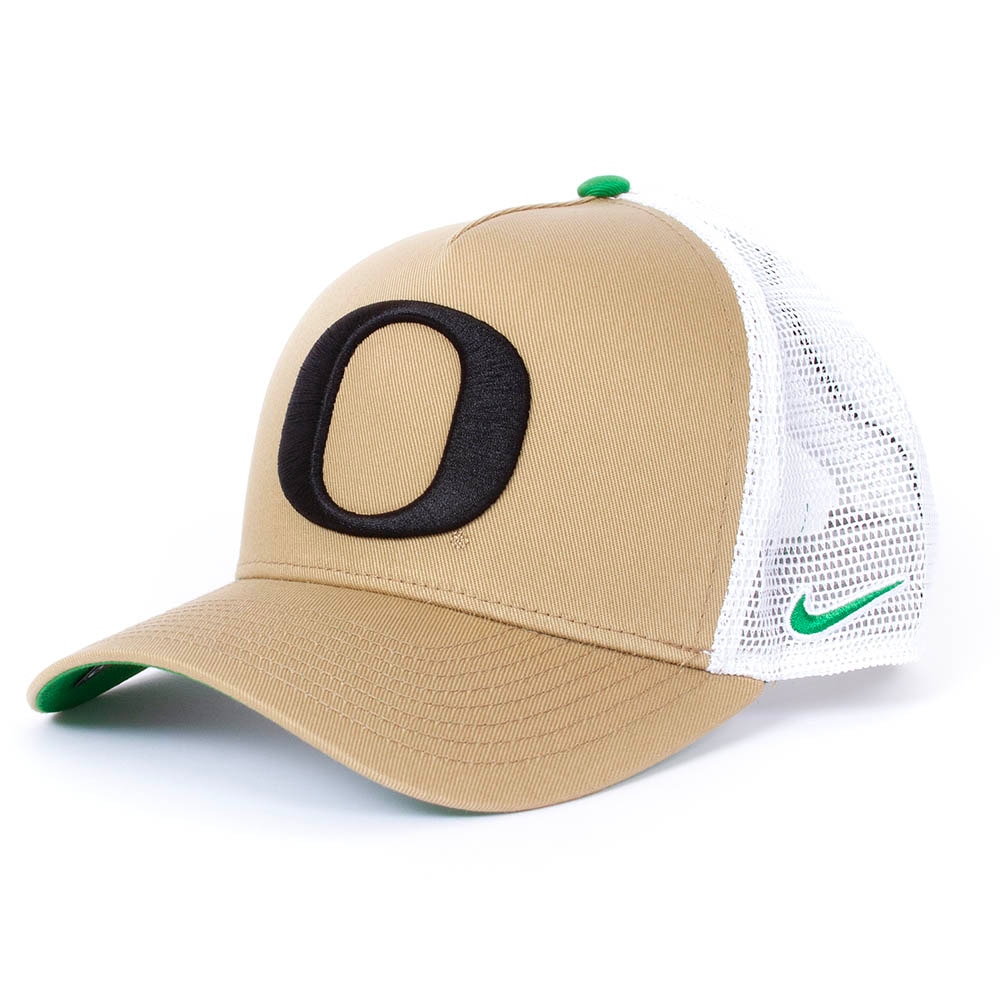 Classic Oregon O, Nike, Brown, Curved Bill, Accessories, Unisex, Mesh, Twill, Five Panel, Adjustable, Hat, 882942